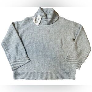 Haven Well Within NWT Turtleneck Sweater S Silver Grey Classic Timeless Boxy